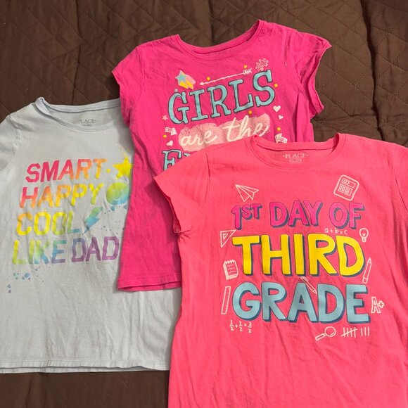 The Children’s Place Graphic Tees Lot 3 Pre-Loved (Size 10 Very Good Condition) - Picture 1 of 4